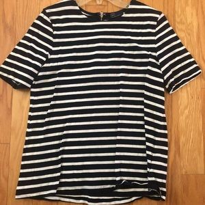 Navy and white striped t-shirt